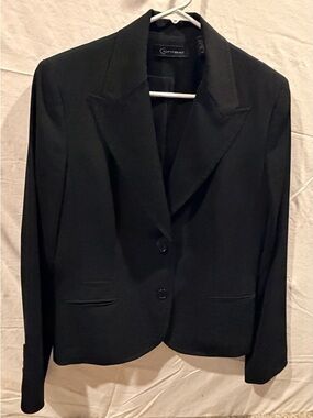 Context Black Two-Button Structured Blazer - Size 8